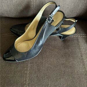 Alex Marie NELA001 black sling on heels